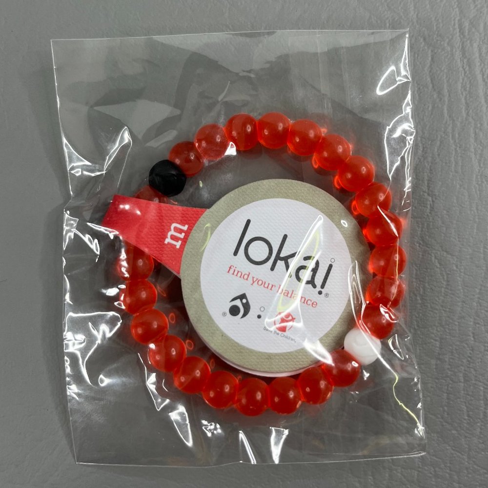 Lokai Bracelets Save The Children Clear Red Theme New Sealed NWT